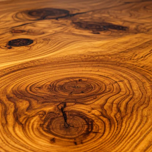Custom reclaimed wood table with rich grain